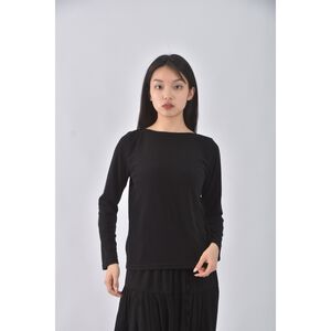 (S) jenny eyelet韓牌質感黑色長袖上衣二手衣