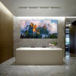 【御畫房】黃山雲海 國家一級畫師手繪油畫60×120cm(VF-144), , large