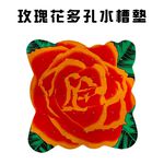 GS MALL 台灣製造 一入 玫瑰造型水槽墊 流理台水槽墊 排水槽水槽墊 濾水槽 防滑墊 水槽墊 玫瑰墊 止滑墊, , large