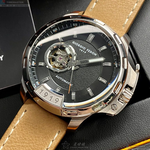[星晴錶業]GiorgioFedon1919手錶,46mm,GF00121黑色雙面機械鏤空錶面銀錶殼咖啡色真皮皮革錶帶款, , large