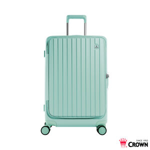 【CROWN 皇冠】C-F5278H-26吋前開框架拉桿箱-大地綠