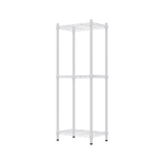 【Y HOUSE】45x30x120cm Lightweight Three-layer Iron Frame Iron Rack - Painted White, , large
