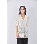 (S) hana kusa花紋白色罩衫二手衣, , large