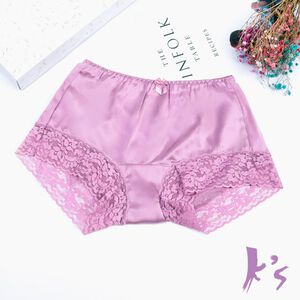 【K's凱恩絲】MIT透氣親膚四角平口專利蠶絲內褲-紫色