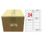 【龍德】LONGDER 三用電腦標籤 A4 24格 圓角21.2*83.8mm白色1000張/箱 LD-889-W-B(適用雷射、噴墨、影印), , large