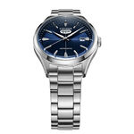 CITIZEN 星辰 C7 經典復刻日曆機械錶-銀x藍 NH8391-51L, , large