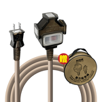 SYNCO 10m Desert Color Power Extension Cord with Bag New Safety Regulations MIT, , large