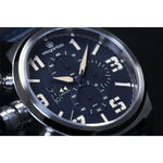 elegantsis 愛樂時 JF48QS-陸海空三軍大錶徑三眼計時手錶-海軍藍/48mm ELJF48QS-OU06L, , large
