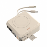 【Timo】5-in-1 Magnetic Wireless Power Bank 10000mAh - Milk tea, , large