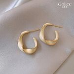 【Gulicc】古莉可 耳環  法式扭轉耳環 (金色), , large