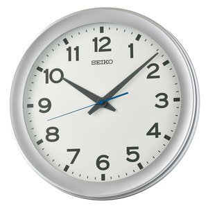 SEIKO 精工 工業風 滑動式秒針靜音掛鐘 時鐘-銀框 畢業禮物 送禮(QXA835S)