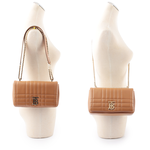 BURBERRY Lola 小羊皮縫線設計小款翻蓋鍊包/楓葉棕色, , large