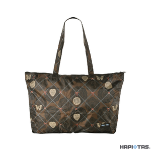 HAPI+TAS H0001摺疊肩背包-LACE咖啡色