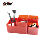 【O-Life】B-013 Stacking Storage Box-Black Style 5-piece Set, , large