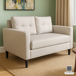 【Hampton 漢汀堡】安得烈皮面雙人沙發-卡其色, , large