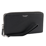 MARC JACOBS THE SLIM 84 山羊皮撞色附提把長夾/黑色, , large