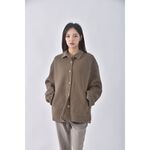 (XL) vergamot韓牌質感羊毛大衣棕色外套二手衣, , large