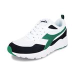 DIADORA迪亞多那 復古時尚運動鞋 男運動鞋 男鞋 拼接 反光 寬楦 輕量 吸震 減壓 乳膠鞋墊 止滑 白綠 白藍, , large