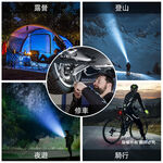 實用牌充電手電筒 PR-A70W01 五段光源模式：強光/中光/弱光/爆閃/S, , large