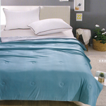 🛏️蓋上秒入眠！大豆蛋白＋涼感絲＝夏夜救星【Carolan 素面涼感大豆纖維涼被】夏日首選，輕柔透氣×涼感升級！孔雀藍, , large
