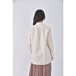 (S) uniqlo棉質純棉杏色襯衫上衣二手衣, , large