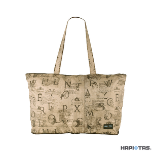 HAPI+TAS H0001摺疊肩背包-米色彼得兔