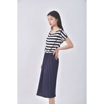 (S) tt vivi橫條紋白藍色洋裝二手衣, , large