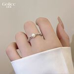 【Gulicc 】古莉可 戒指 不規則碎銀子珍珠戒子, , large