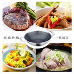 CLARE 可蕾爾 典鑽316不鏽鋼不沾炒鍋蜂巢塗層不沾鍋附蓋 40cm雙耳-Leidea樂德兒, , large