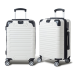 【Alldma鷗德馬】29吋追星款拉鏈行李箱H6-白拉絲(贈保護套C2+B2棋盤束帶+多功能海關鎖), , large