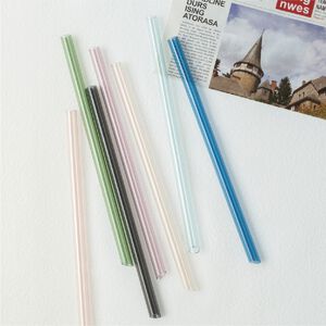【Oolab 良杯製所】 Ecozen 透明斜口粗/細吸管 26cm (六色)