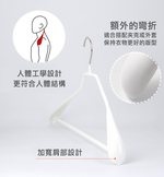 【德國MAWA】德國原裝進口 無痕止滑 時尚外套大衣衣架42cm 20入/黑 , , large