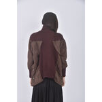 (M) 質感高領棕色長袖上衣二手衣, , large