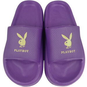 PLAYBOY厚底防滑拖鞋-紫色25
