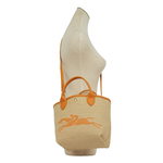 LONGCHAMP S號 LE PANIER PLIAGE 草編二用包/杏桃色, , large