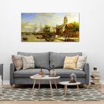 【御畫房】商貿市集 國家一級畫師手繪油畫60×120cm(VF-142), , large