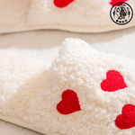 【SOLO Vintage】LCW Home Hearts Indoor Plush Slippers Made in Turkey 40-41, , large