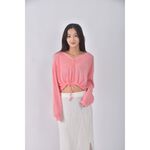 (XL) we we質感V領粉色外套二手衣, , large