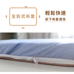 【台灣製造】天然原色細編消暑蓆 厚度5cm 單人3尺｜蔚藍幾何｜四季可用 涼感蓆面 三折床墊 草蓆, , large