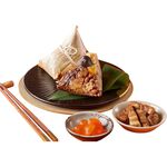 呷七碗小王煮瓜黑金蛋黃控肉粽5粒(冷凍), , large
