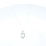 【Angel & Me】Green Quartz Oval s925 sterling silver necklace birthday gift, , large