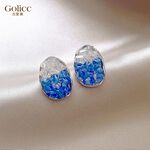 【Gulicc 】古莉可 耳環 法式藍色碎晶耳釘, , large