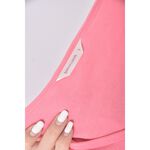 (S) stretch cotton質感棉質粉色長袖上衣二手衣, , large