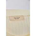 (F) balen韓牌修身短版針織氣質白色長袖上衣二手衣, , large