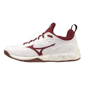 Mizuno Wave Luminous 2 男女 男 排球鞋 運動 比賽 襪套式 止滑 白紅 [V1GA212045]