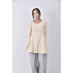 (S) in style質感棉質傘擺黃色洋裝二手衣, , large