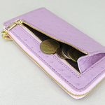 【M2nd】 Ostrich Slim Zip Wallet, , large