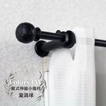 【Colors】伸縮小窗簾桿 漩渦球 97-183cm 管徑9.8/7.8mm 伸縮桿 歐式 復古風格 小窗桿 門簾桿 穿桿, , large