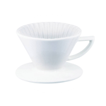 PEARL HORSE Ceramic Coffee Dripper with Handle – 1–4 Cups, White , – JA-05-02-C-W, , large