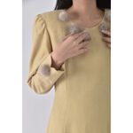 (XS（含）以下) ms gracy墊肩魚尾黃色上衣二手衣, , large